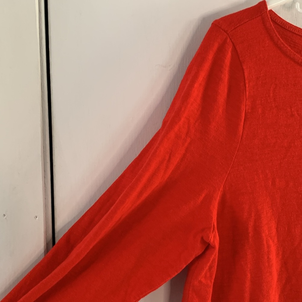 Eileen Fisher orange red 3/4 sleeve knit tunic Size Small - Picture 4 of 8
